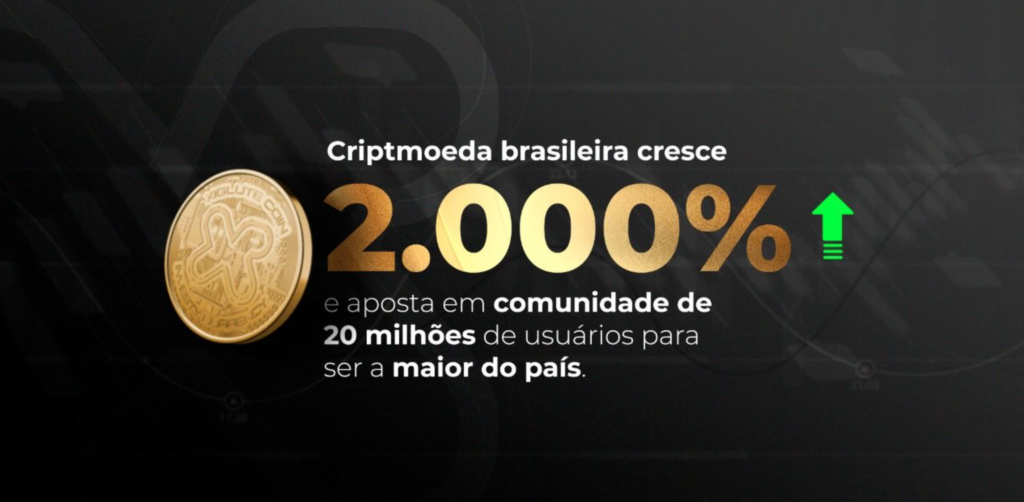 Moeda da maior rede social brasileira supera o BTC em sua primeira semana e ultrapassa os 2000%